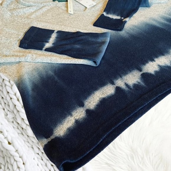 ROXY Super Soft Staying True Crew Dip Dye Long Sleeve PJ TOP Only - Picture 8 of 12